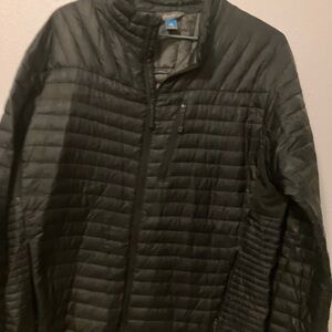 Eddie Bauer Black Puffer Jacket Quilted Lightweight